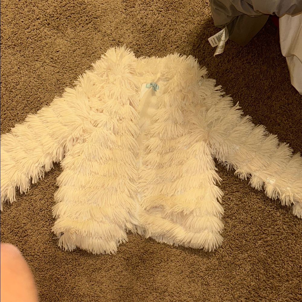 Fuzzy white jacket